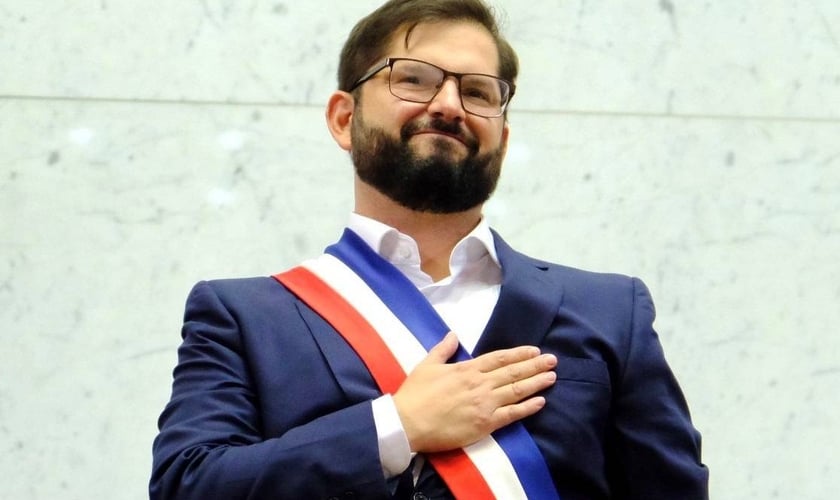 Gabriel Boric na posse da presidência do Chile. (Foto: Governo do Chile)