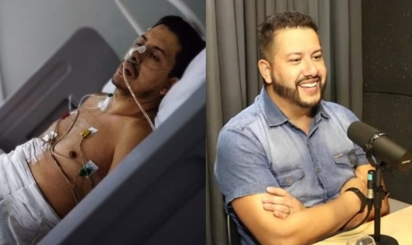 Com Doença de Crohn, Léo Siqueira ficou em estado terminal no hospital. (Foto: Instagram/Léo Siqueira/YouTube/Vidacast). 