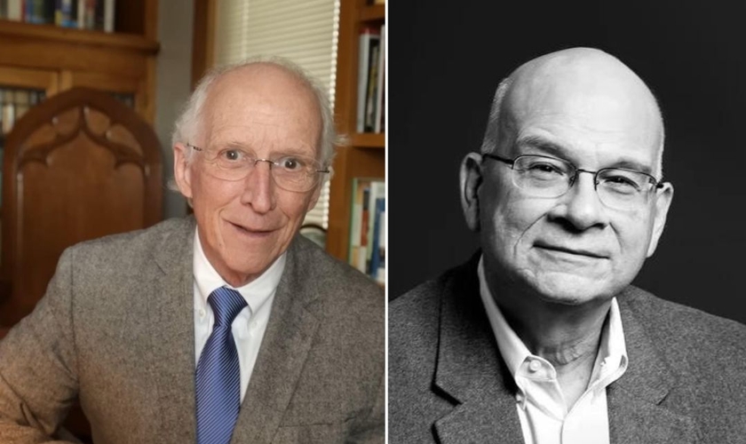 John Piper e Tim Keller. (Foto Montagem: Captura de tela/YouTube Desiring God/Divulgação)