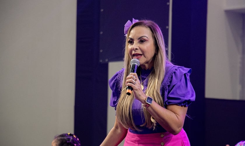 Cristina Mel na Expoevangélica Infantil. (Foto: Marcos Paulo Corrêa/Guiame).