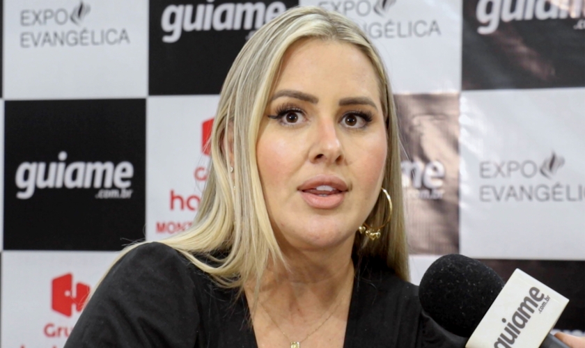 Patrícia Leitte na Expoevangélica 2023. (Foto: Guiame/Marcos Paulo Corrêa).