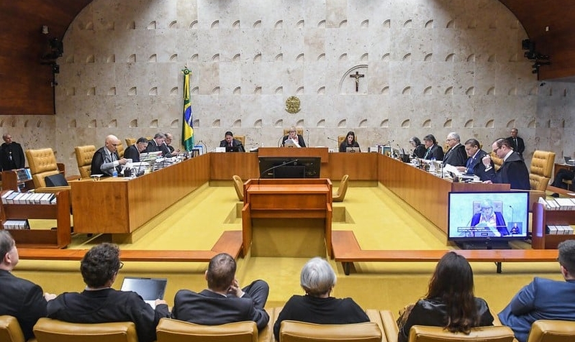 Ministros durante a sessão plenária do STF. (Foto: Carlos Moura/SCO/STF)