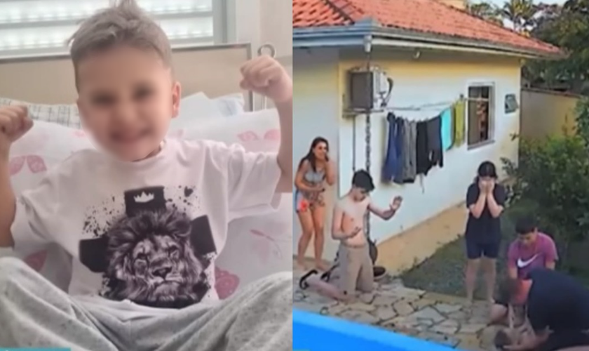 A família disse que Heitor sobreviveu por um milagre. (Foto: Reprodução/YouTube/Balanço Geral).