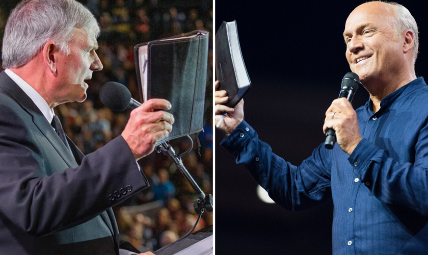 Os pastores Franklin Graham [à esq.] e Greg Laurie [à dir.]. (Foto: Associação Evangelística Billy Graham/Greg Laurie/Facebook)