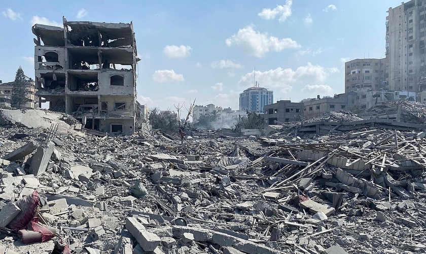 Prédios danificados na Faixa de Gaza durante outubro de 2023. (Foto representativa: Wikipedia)