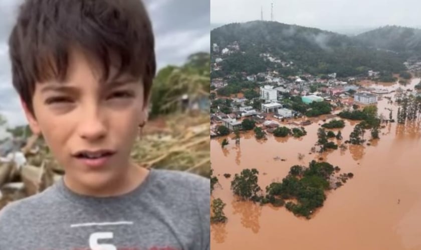 Pietro sobreviveu após ser arrastado pela enchente em Cruzeiro do Sul. (Foto: Instagram/Rosane Pagliarin Tunnermann/Divulgação/Prefeitura de Cruzeiro do Sul).