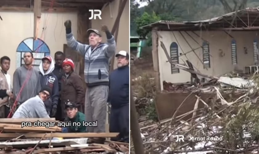 O acidente aconteceu na Assembleia de Deus em Encantado. (Foto: Reprodução/Instagram).