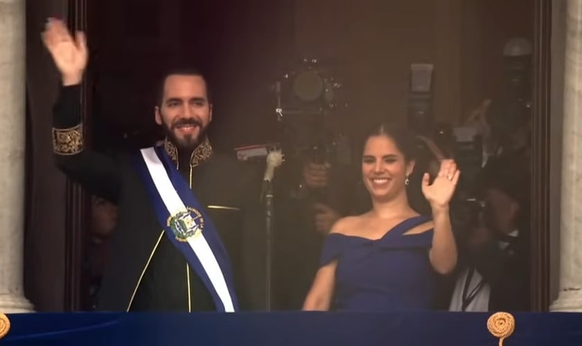 Posse de Nayib Bukele à presidência de El Salvador. (Captura de tela/YouTube/AFP)