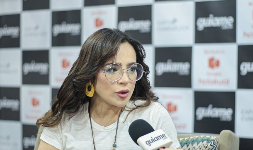 Daniela Araújo na Expoevangélica 2024. (Foto: Guiame).