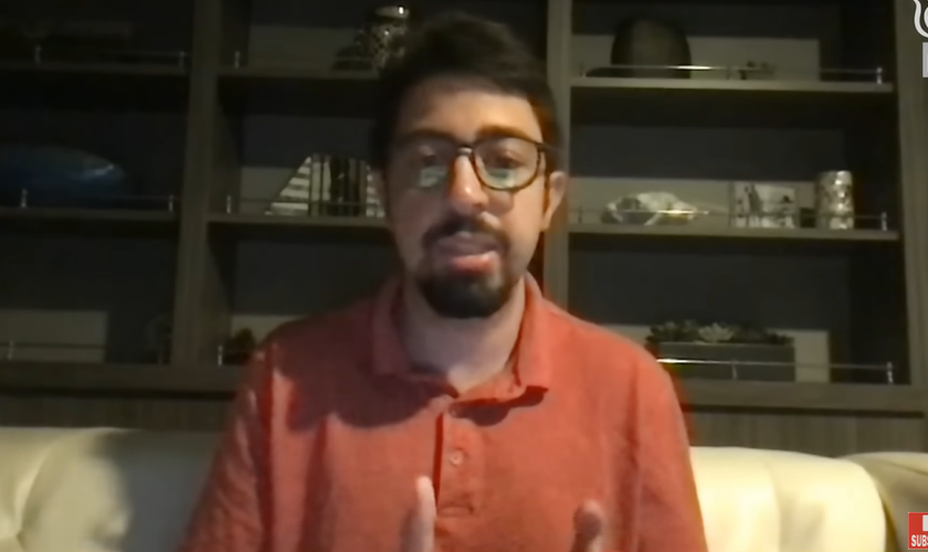 Fady contando seu testemunho. (Foto: Reprodução/YouTube/Mohamad Faridi)