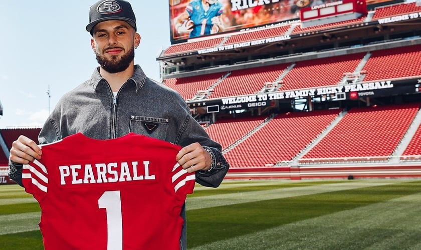 O jogador do San Francisco 49ers, Ricky Pearsall. (Foto: Instagram/ Ricky Pearsall)