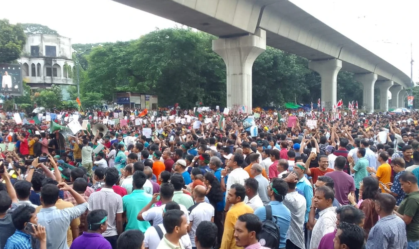 Protestos em Bangladesh. (Foto: CSI).