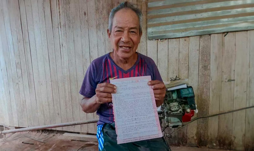 Elias Saboya, líder da congregação adventista “La Selva” (Ucayali). (Foto: Projetos Peru)