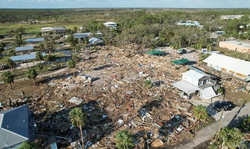 Furacão Helene deixa rastro de destruição Flórida. (Foto: Central Baptist Church Palm Beach)