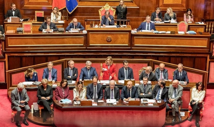 Giorgia Meloni participa de sessão no Senado italiano na terça-feira, 15 de outubro. (Foto: Instagram/Senato Italiano)