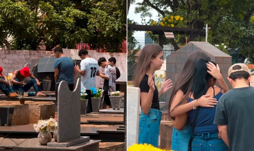 O grupo de adolescentes levou o consolo de Jesus às pessoas enlutadas em Rio Verde (GO). (Foto: Reprodução/Instagram/Aureliano Vieira).