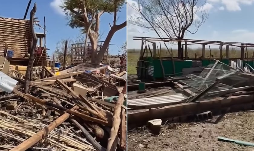 O local após o desastre. (Foto: Reprodução/Instagram/Iris Global)