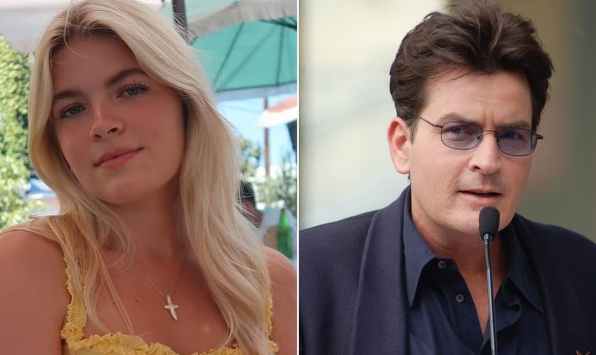 Lola Sheen e Charlie Sheen. (Foto: Reprodução/Instagram/Lola Sheen/Wikimedia Commons/Angela George)