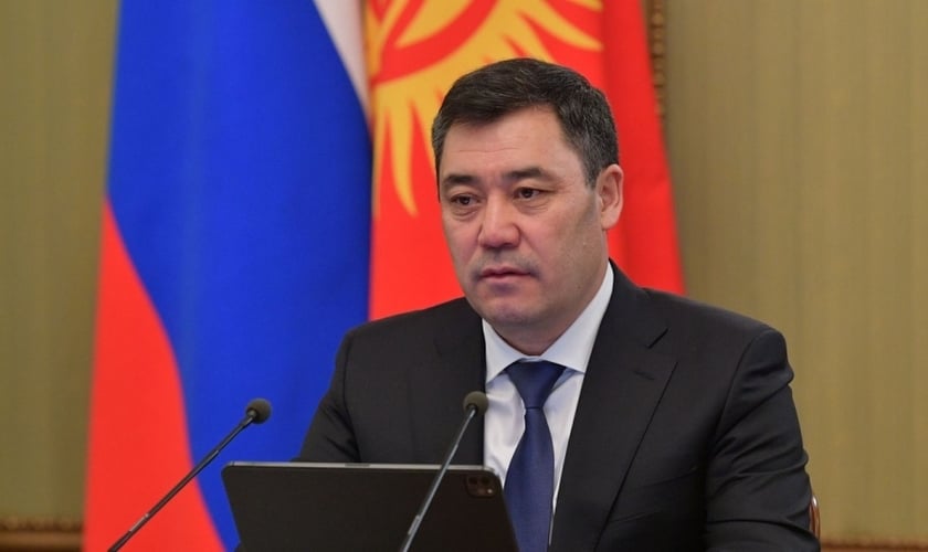 O presidente do Quirguistão, Sadyr Japarov, em reunião na Rússia. (Foto: Goverment.ru/Wikimedia Commons)