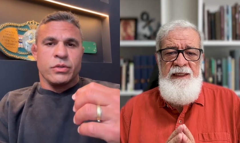 Vitor Belfort e Augustus Nicodemus. (Foto: Reprodução/YouTube/Augustus Nicodemus/Reprodução/Instagram/Vitor Belfort).