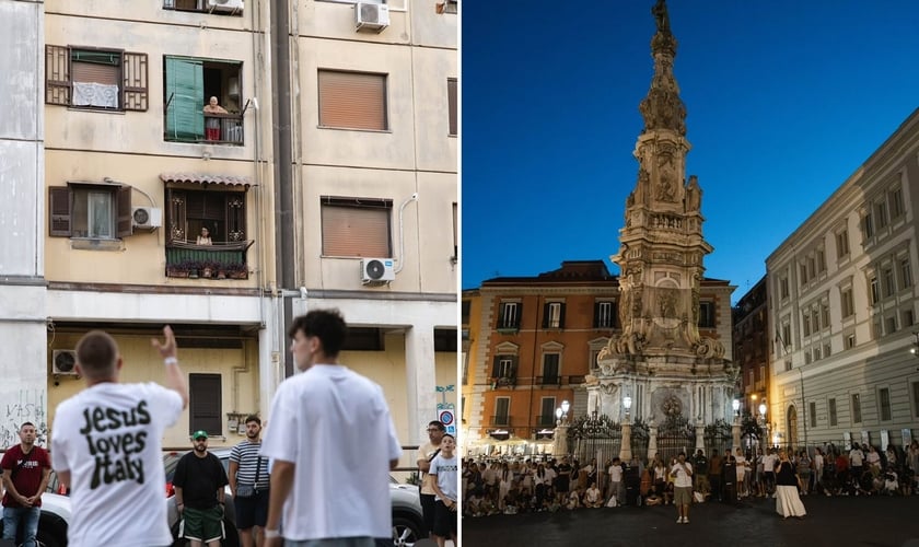 Jovens nas ruas de Nápoles. (Foto: Reprodução/Instagram/Victory Reach)