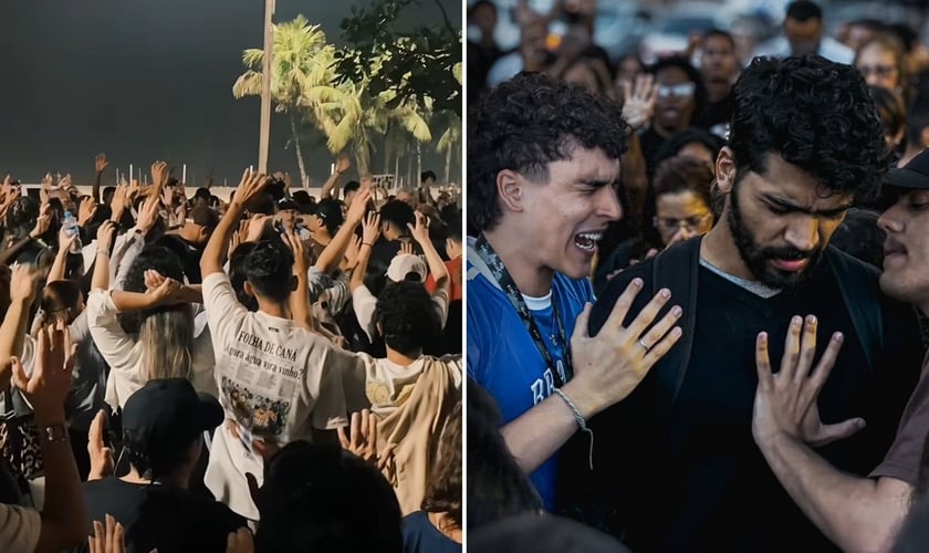 O evangelismo em Copacabana. (Foto: Reprodução/Instagram/Rafael Santmour)
