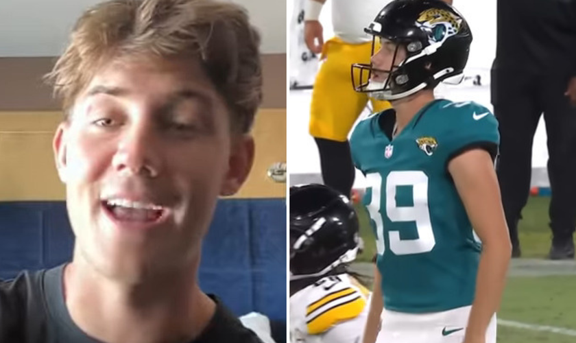 Cam Little em entrevista ao podcast “Identity Sports”. (Captura de tela/YouTube/Identity Sports/NFL).