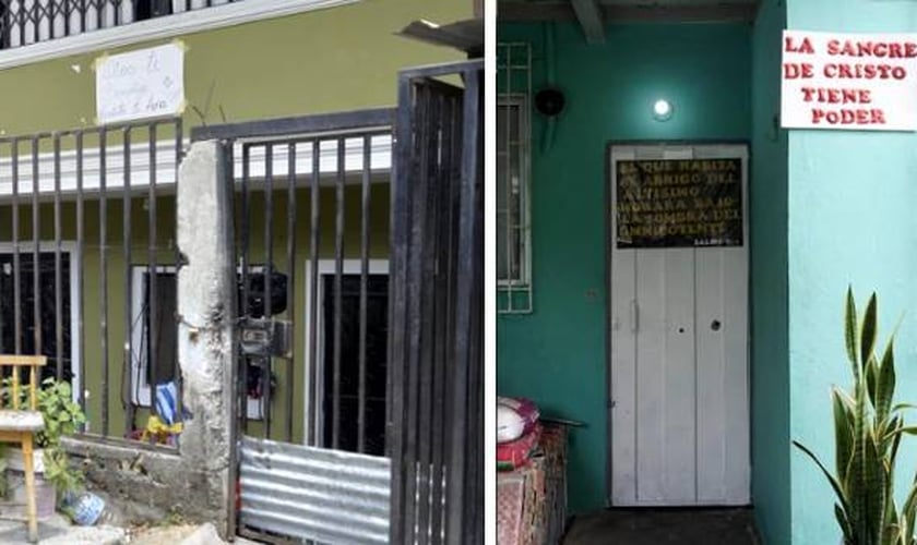 Fachadas das casas em Flor de Bastión e na Cidadela Rotaria, onde famílias evangélicas foram assassinadas, exibiam textos bíblicos. (Foto: Reprodução/Evangélico Digital)