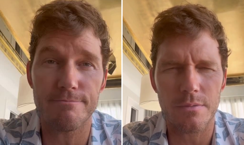 O ator Chris Pratt faz oração em seu perfil no Instagram. (Captura de tela/Instagram/prattprattpratt)
