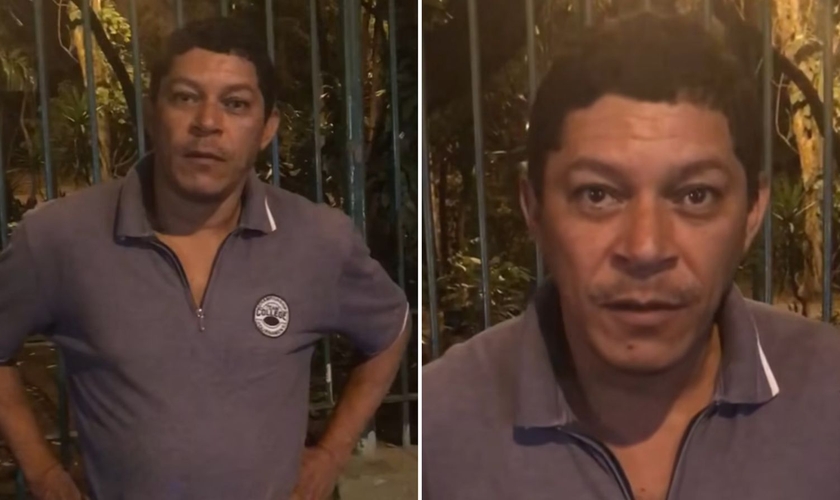 O homem após o milagre nas ruas. (Foto: Reprodução/Instagram/Gabriel Telles Mathias)