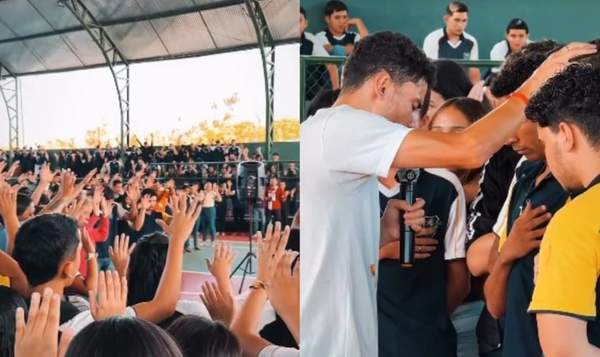 Muitos alunos aceitaram Jesus no Ceará. (Foto: Reprodução/Instagram/Rubens Cunha).