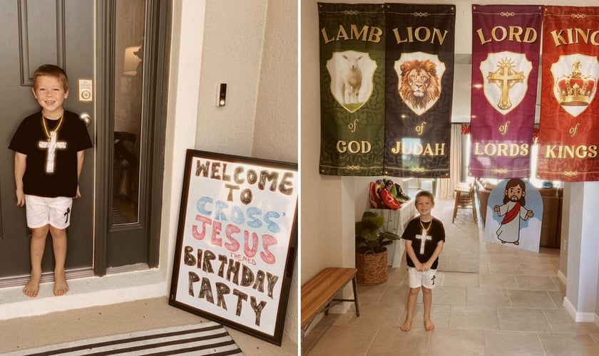 Cross em sua festa. (Foto: Reprodução/Instagram/Jaclyn Flagg)