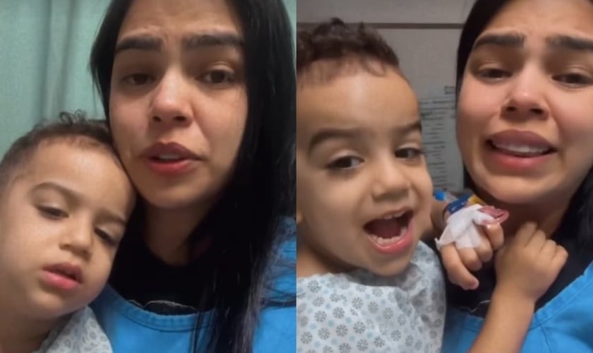 Samuel e sua mãe. (Foto: Reprodução/Instagram/Roniel Souza).