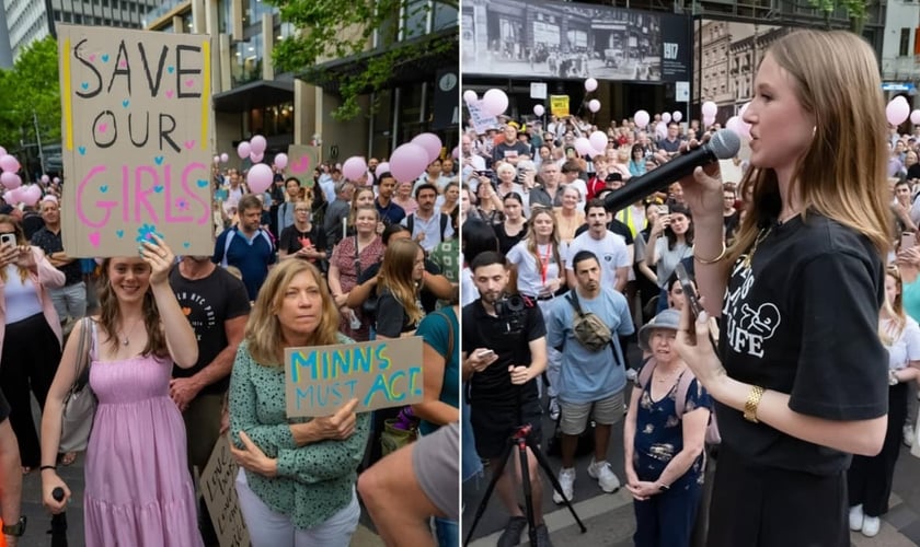 Uma multidão protestou contra o aborto seletivo sexual em Sydney. (Foto: Instagram/Dr Joanna Howe).