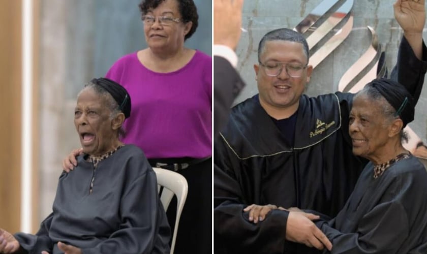 Aurora e sua filha Silene. (Foto: Leandro Oliveira/Notícias Adventistas).