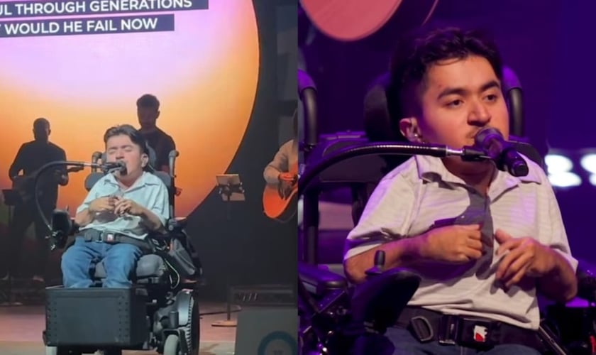 Isaac Immanuel adorando em sua igreja na Califórnia. (Foto: Reprodução/YouTube/Isaac Immanuel).