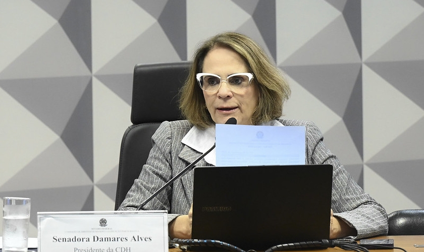 Senadora Damares Alves, presidente da Comissão de Direitos Humanos e Legislação Participativa (CDH). (Foto: Carlos Moura/Agência Senado)