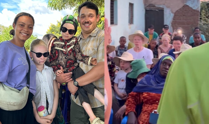 Daniel e Lorena Mallmann estão levando o amor de Deus à comunidade albina. (Foto: Reprodução/Instagram/Daniel Mallmann).