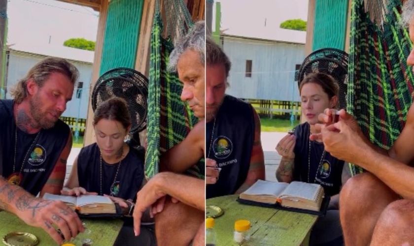 Max e Ághata serviram a Ceia para Sebastião. (Foto: Reprodução/Instagram/Max Dacampo).