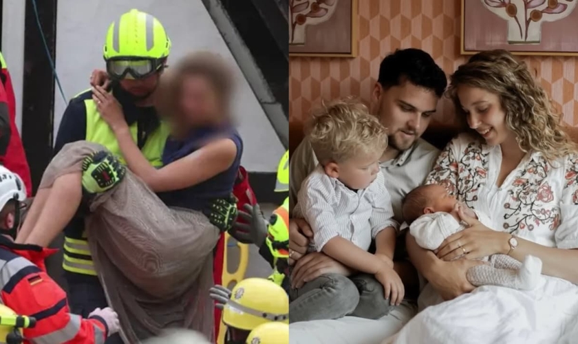 Mark e a família sobreviveram ao desabamento. (Foto: Captura de tela/YouTube/WION/Reprodução/YouTube/Hour of Power NL).