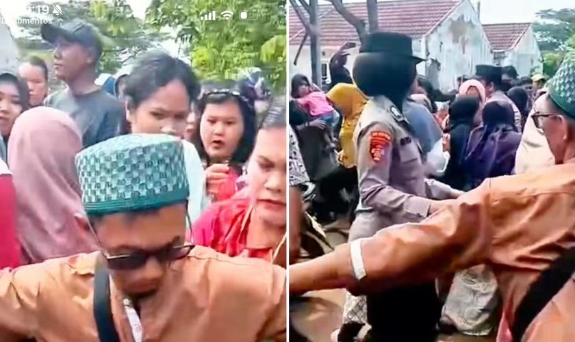 O conflito na Indonésia. (Foto: Reprodução/Instagram/Permadi Arya)