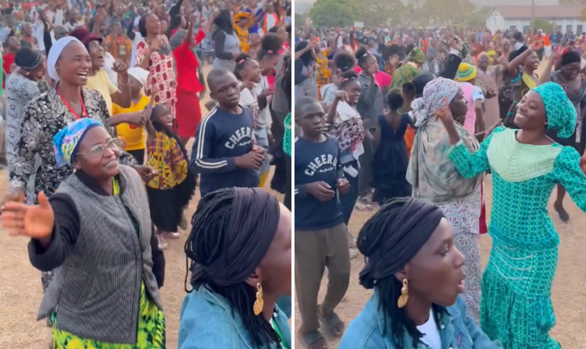 Robert Courson registrou a celebração da fé de cristãos nigerianos em meio à perseguição. (Captura de tela/Instagram/robcourson)