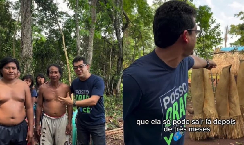 O cacique Amadeu e toda sua tribo se converteram. (Foto: Reprodução/Instagram/Cleber Bandeira).