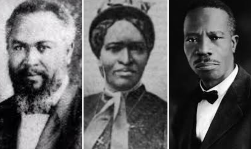 William J. Seymour, Lucy Farrow e Charles H. Mason. (Fotos domínio público)