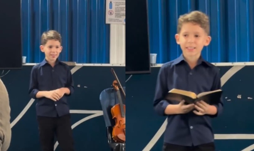 Gustavo agradeceu por poder expressar sua fé na escola cristã. (Foto: Reprodução/Instagram/Robert Andrade).