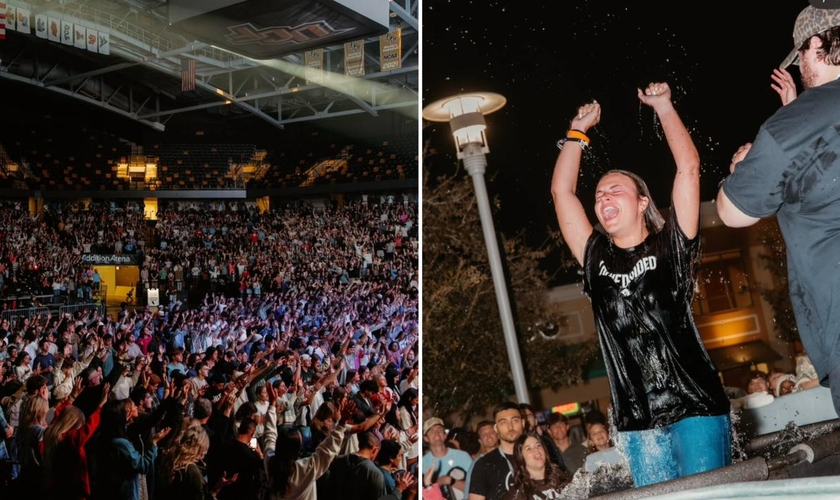 Mais de 5 mil estudantes louvaram a Deus no evento. (Foto: Reprodução/Instagram/Unite US)
