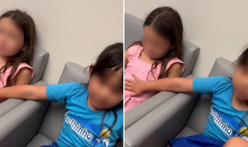 Maju e Sara no hospital. (Foto: Reprodução/Instgaram/Clara Rodrigues)