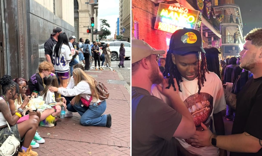 A ação evangelística nos EUA. (Foto: Reprodução/Instagram/Philip Renner)