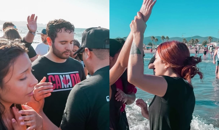 Centenas de pessoas aceitaram Jesus e foram batizadas nas praias. (Foto: Instagram/Revival Latino Chile).