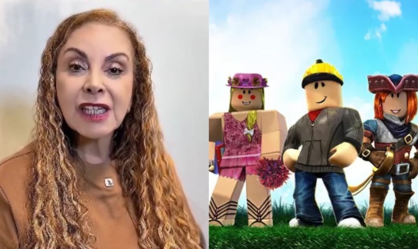 Cristina Mel. (Foto: Reprodução/Instagram/Cristina Melo/Reprodução/Roblox).